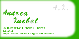 andrea knebel business card